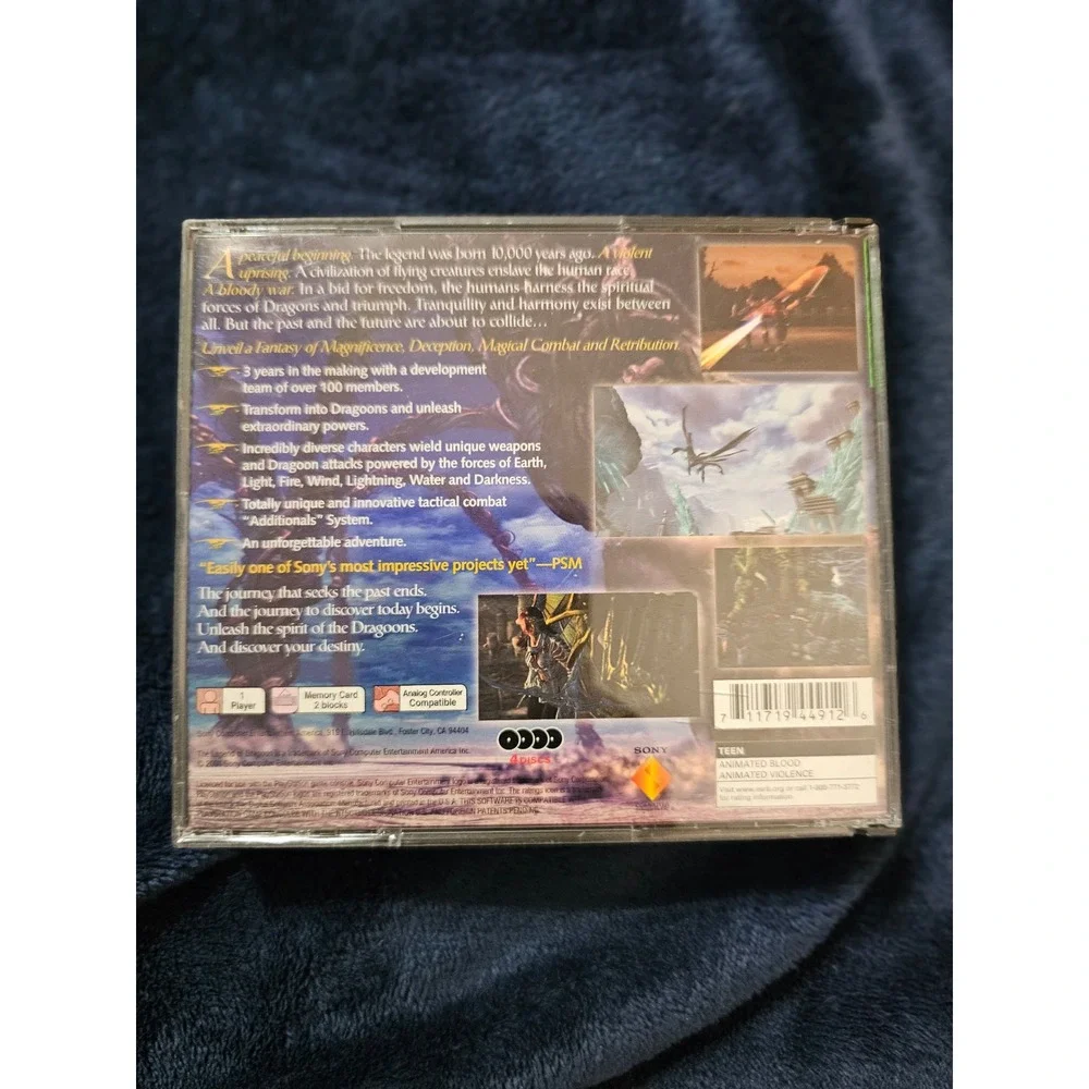 The Legend of Dragoon PS1 PlayStation 1 Black Label 4-Disc Set Complete JRPG